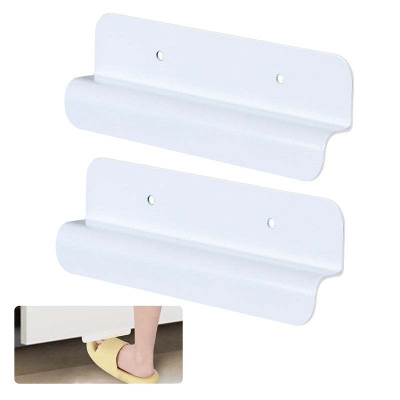 Sozize Cabinet Foot Pull for Trash Drawer - Touchless Handle for Full Overlay Cabinet Door (2pcs, White) - Image 1